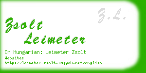 zsolt leimeter business card